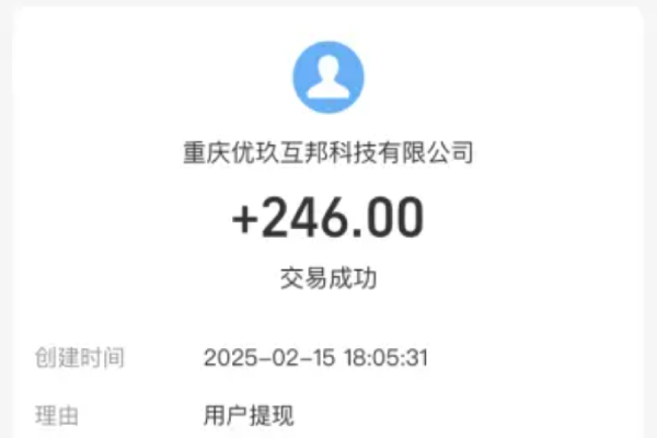 趣闲赚提现记录界面