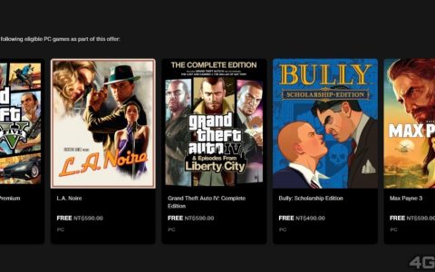 购买《GTA三部曲》PC玩家可免费领《GTA5：豪华版》等Rockstar游戏五选一