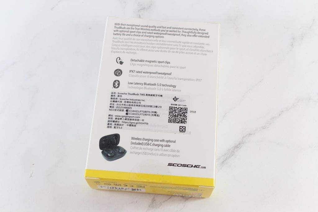 Scosche ThudBuds TWS真无线蓝牙耳机-可拆卸式耳勾与IPX7防水设计,动静皆宜没烦恼