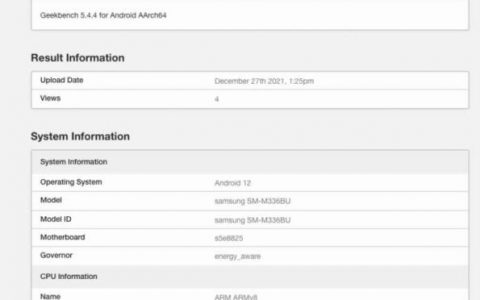 Samsung Galaxy M33 5G现身跑分库！搭载Exynos 1200+6GB RAM，后置64MP四摄！