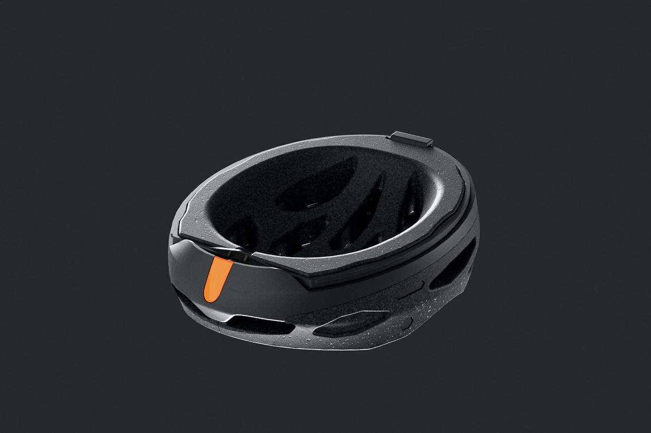 可以完美变身飞盘形状的自行车安全帽
