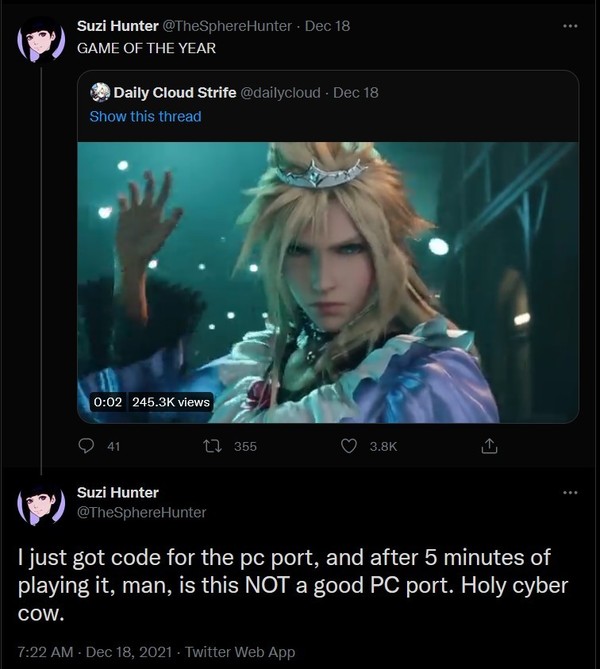 FFVII重制版 PC版爆BUG‧PSN会员版可升级
