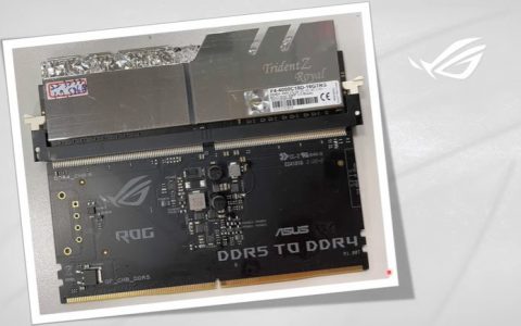 华硕 ROG 饼哥展示 DDR4 记忆体转 DDR5 转接卡，不过仅属概念无量产规划