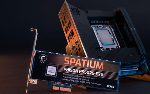 MSI与Phison合作推出Spatium E26 PCIe Gen5 AIC SSD