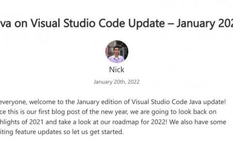 微软释出新年第一个VS Code Java扩充套件更新，并说明接下来发展路线 