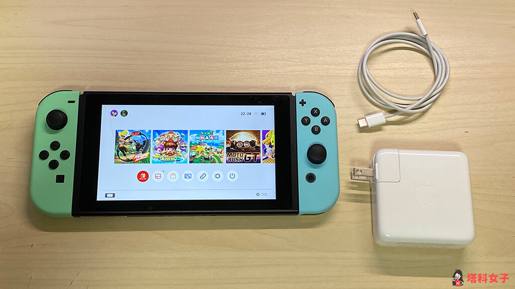 使用 Macbook 充电器为 Switch 充电