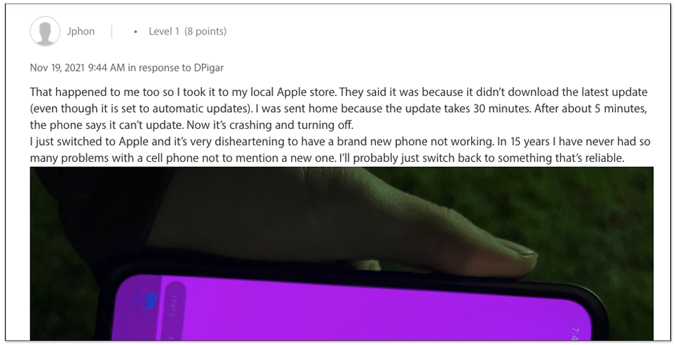 你的 iPhone 13 屏幕颜色变粉红色吗？ Apple 确认是软件 Bug 错误导致 
