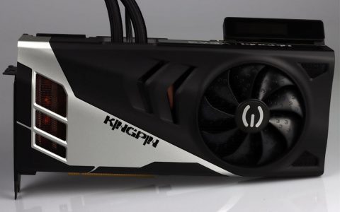 图为 EVGA GeForce RTX 3090 Ti KINGPIN显卡
