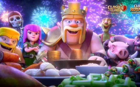 《部落冲突》《皇室战争》庆农历新年释出主视觉图，贺岁英雄造型票选中