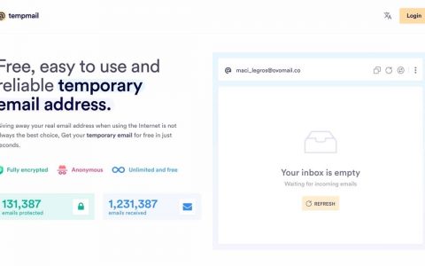Temp Mail 免费易用的暂时信箱，随机产生 Email 收信地址无使用限制
