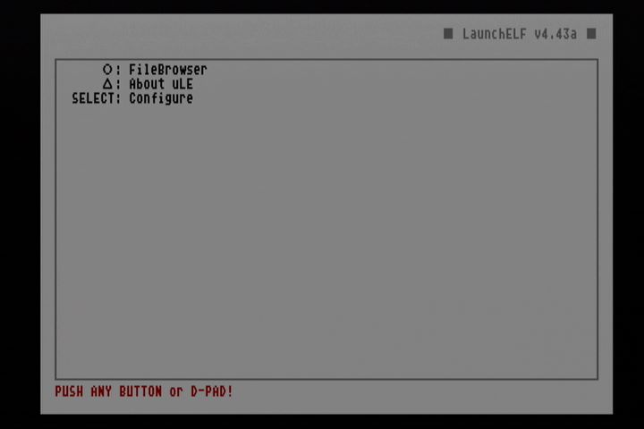 进入LaunchELF后，按下O键启动档案浏览器。