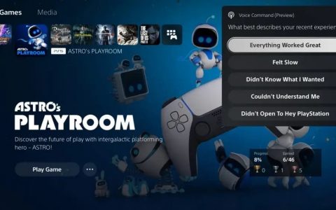 PS5 下一版固件将提供语音唤醒控制功能 也调整了 PlayStation 5、PlayStation 4 接口与功能 