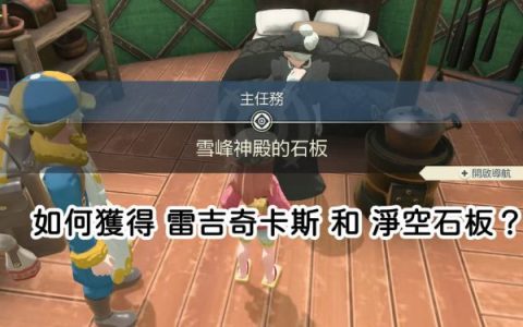 宝可梦传说 阿尔宙斯 如何获得雷吉奇卡斯、净空石板？ （雪峰神殿的石板） 