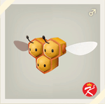 宝可梦传说 阿尔宙斯 #070 雄性三蜜蜂