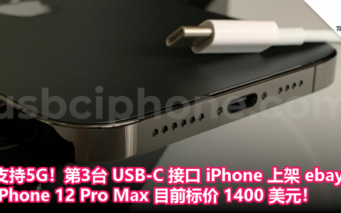 支持5G！第3台 USB-C 接口 iPhone 上架 ebay，iPhone 12 Pro Max 目前标价 1400 美元！