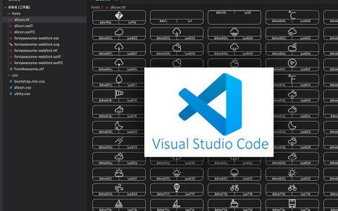 Visual Studio Code 安装 Iconfont Previewer 插件，让在VSCode可直接预览ttf图标文字文件缩略图 (vscode 中icon fonts怎么用)