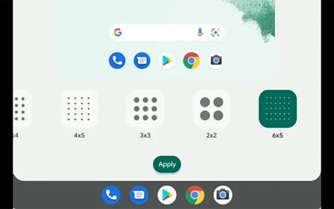 为折叠机而来的 Android 12L 解锁桌面更高密度排列，还有新的系统解锁体验（动眼看）