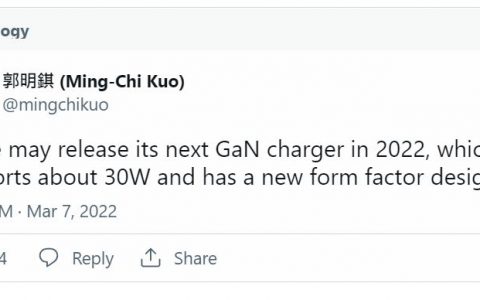 郭明錤：苹果计划采用新设计的更小的 30W 电源适配器 
