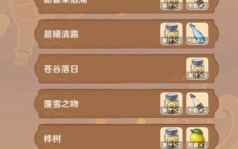 原神甜馨果酒湖配方一览 所需材料介绍(原神果酒湖宝箱)