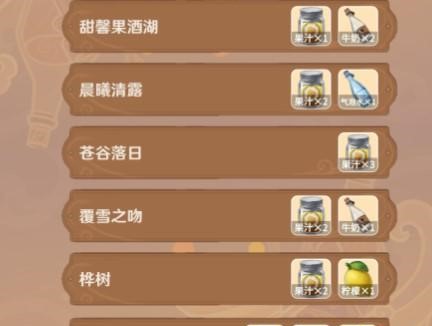 原神甜馨果酒湖配方一览 所需材料介绍(原神果酒湖宝箱)