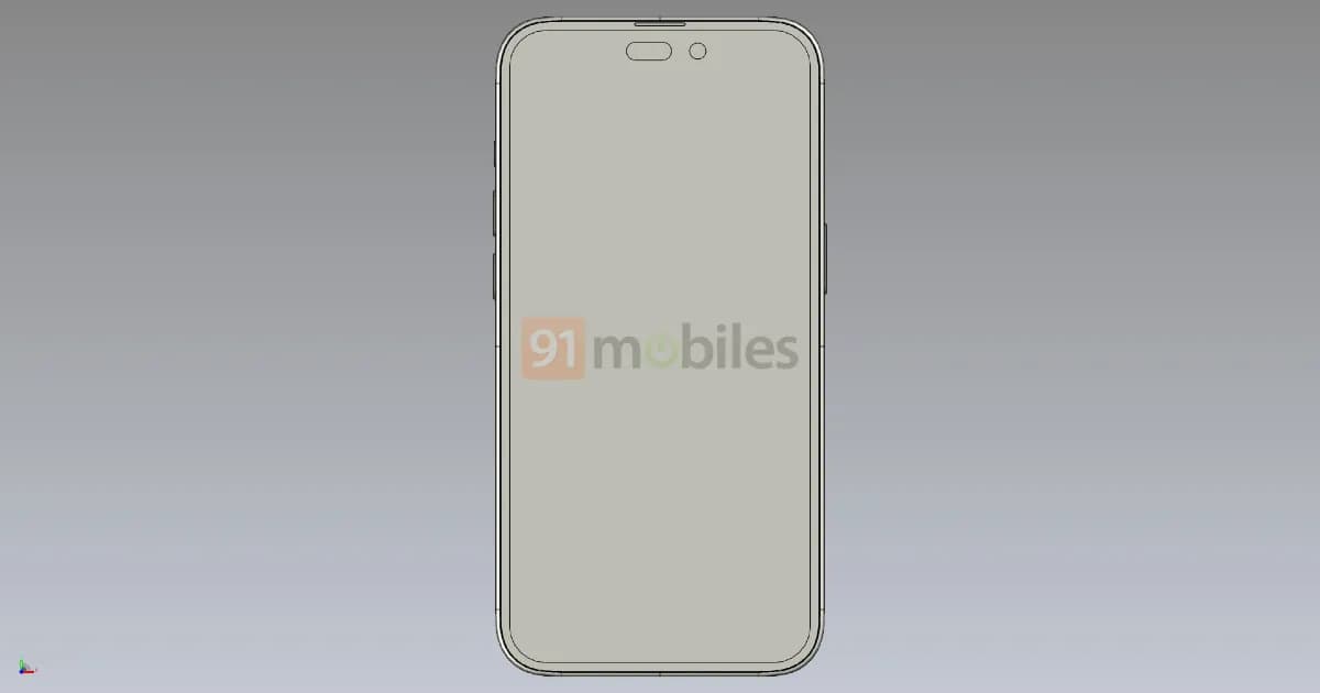 苹果iPhone 14 Pro CAD图泄密，开孔屏幕、机身设计抢先看