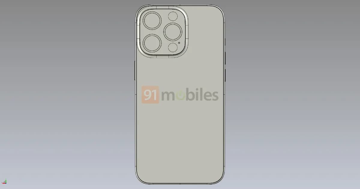 苹果iPhone 14 Pro CAD图泄密，开孔屏幕、机身设计抢先看2