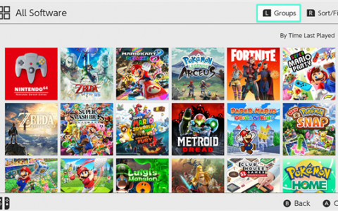 5年来最大升级！ Switch发布14.0.0更新：游戏终于可分类