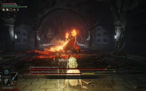 《艾尔登法环》外乡人新玩法，「结晶飞刀」让魔像BOSS反目成仇