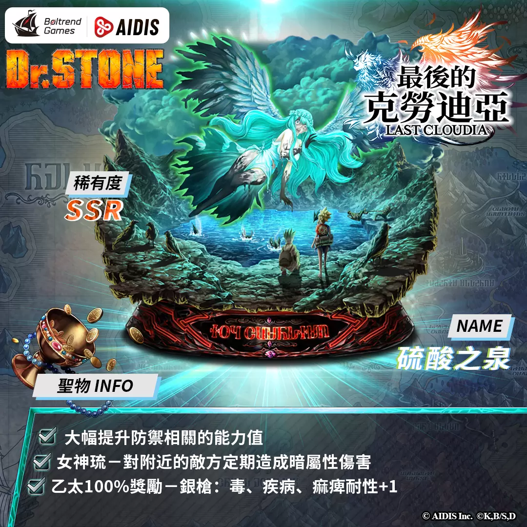 《最后的克劳迪亚》x《Dr. STONE》联动合作3月9日正式开催！ 抢先释出联动角色介绍与集气活动福利开跑！ 