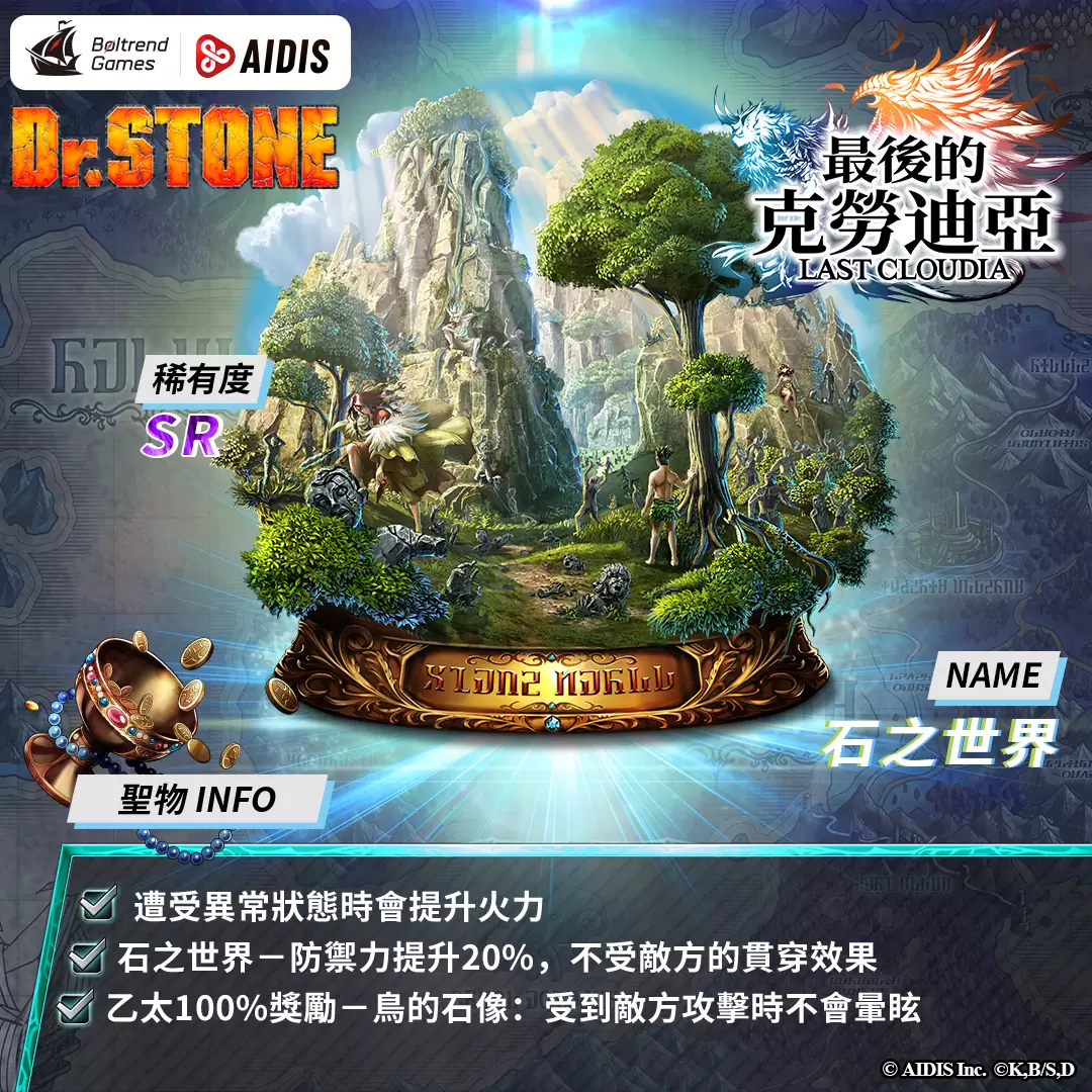 《最后的克劳迪亚》x《Dr. STONE》联动合作3月9日正式开催！ 抢先释出联动角色介绍与集气活动福利开跑！ 