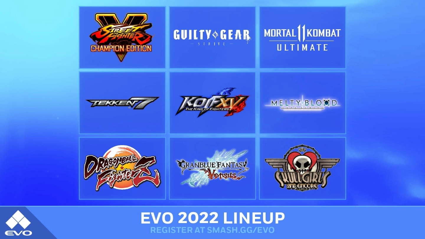 格斗游戏电竞大赛「EVO 2022」公开参赛作品一览，8月5日最大格斗祭典即将开幕