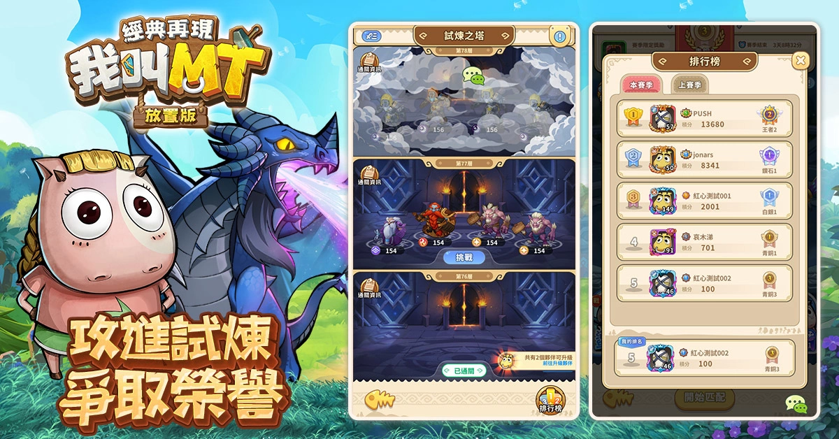 放置挂机RPG《我叫MT:经典再现》双平台上市! 周周送电动车与折叠手机