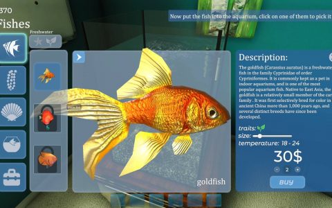 模拟水族馆《Aquarist》开放抢先测试，满足玩家「虚拟」养鱼需求