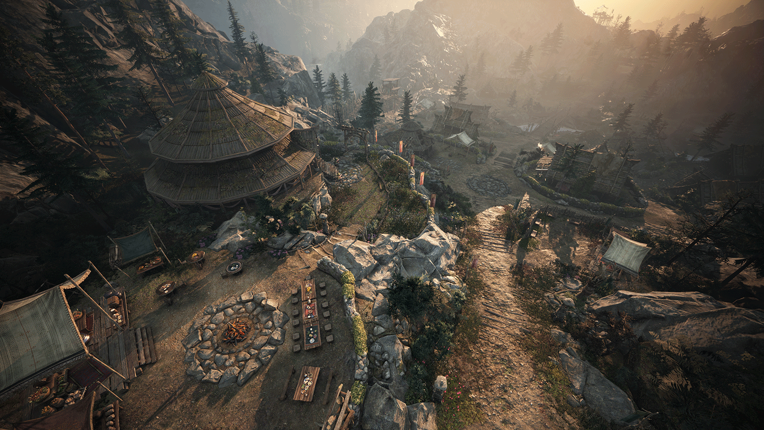 永冬之山的中心「艾亦尔村庄」，流传着黄金龙拉布雷斯卡的传说