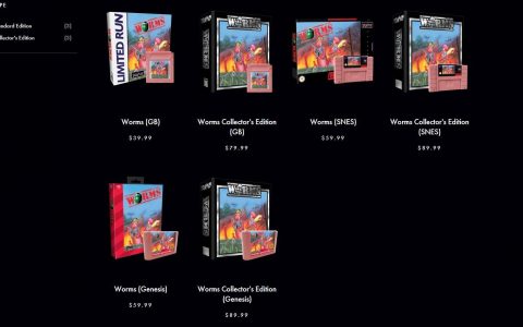 游戏厂商推出《百战天虫》初代实体卡匣，让你重温童年回忆