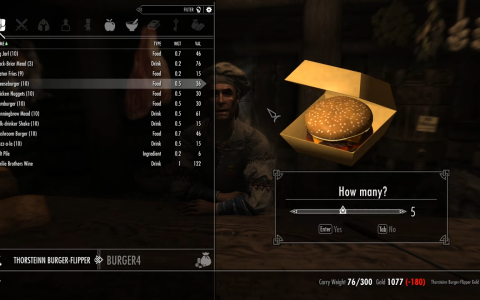 在剑与魔法世界享用起司汉堡？ 《上古卷轴》快餐餐厅主题Mod开放下载