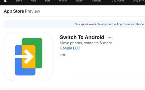 Google悄悄在App Store上架名为「移转到Android」的资料工具