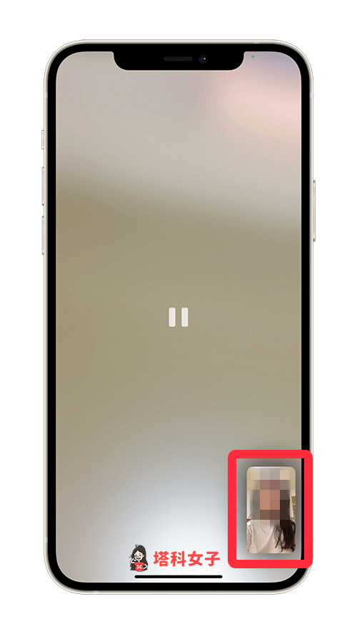 FaceTime 滤镜特效：点选右下角预览窗口