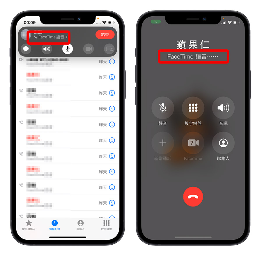 FaceTime 语音通话 设定