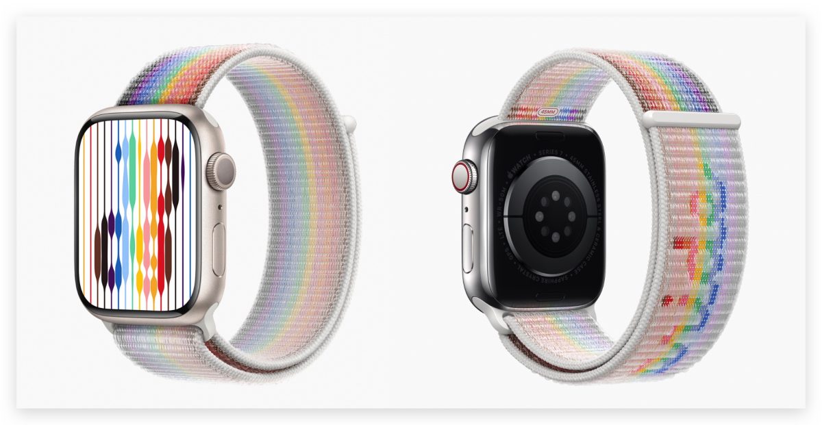 Apple Watch。 同志骄傲月 彩虹表带