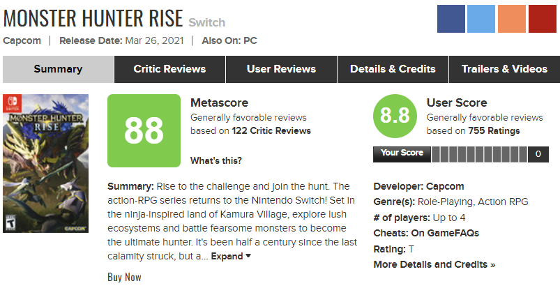 为何《Monster Hunter Rise》讨论度大不如前！玩家觉得本作不值得的原因到底是什么！