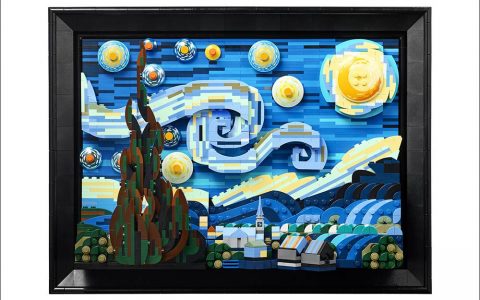 乐高LEGO Ideas系列梵高名画《星夜》推出，由2316片零件组成