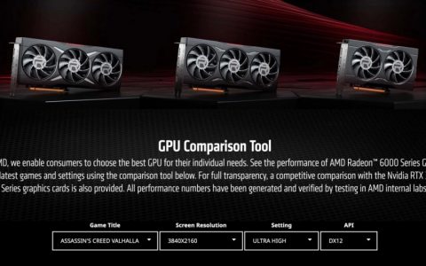 AMD推出网页工具，让消费者比较显卡在不同游戏上的性价比表现