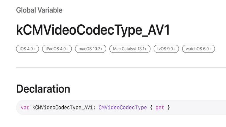 Apple 可能会将缺很久的 AV1 编解码器加入多款产品中