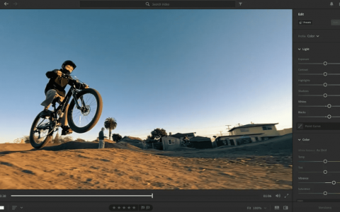 Adobe Lightroom 加入影片剪辑功能  可做简易Color Grading