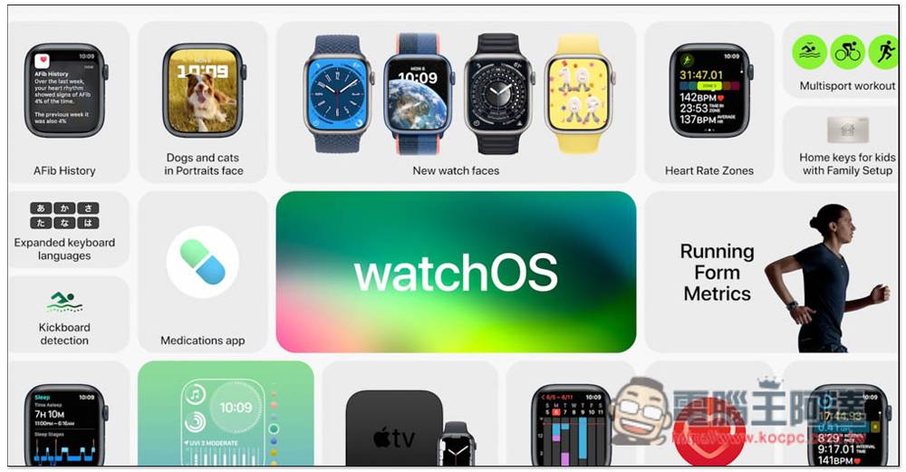 watchOS 9 正式推出！ 加入全新表面、铁人三项运动模式、侦测睡眠阶段等多项功能