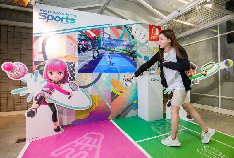 ▲最新款的互动游戏为《Nintendo Switch 运动》，收录6款运动游戏，在家也能放电做运动。。 （图/厂商提供）