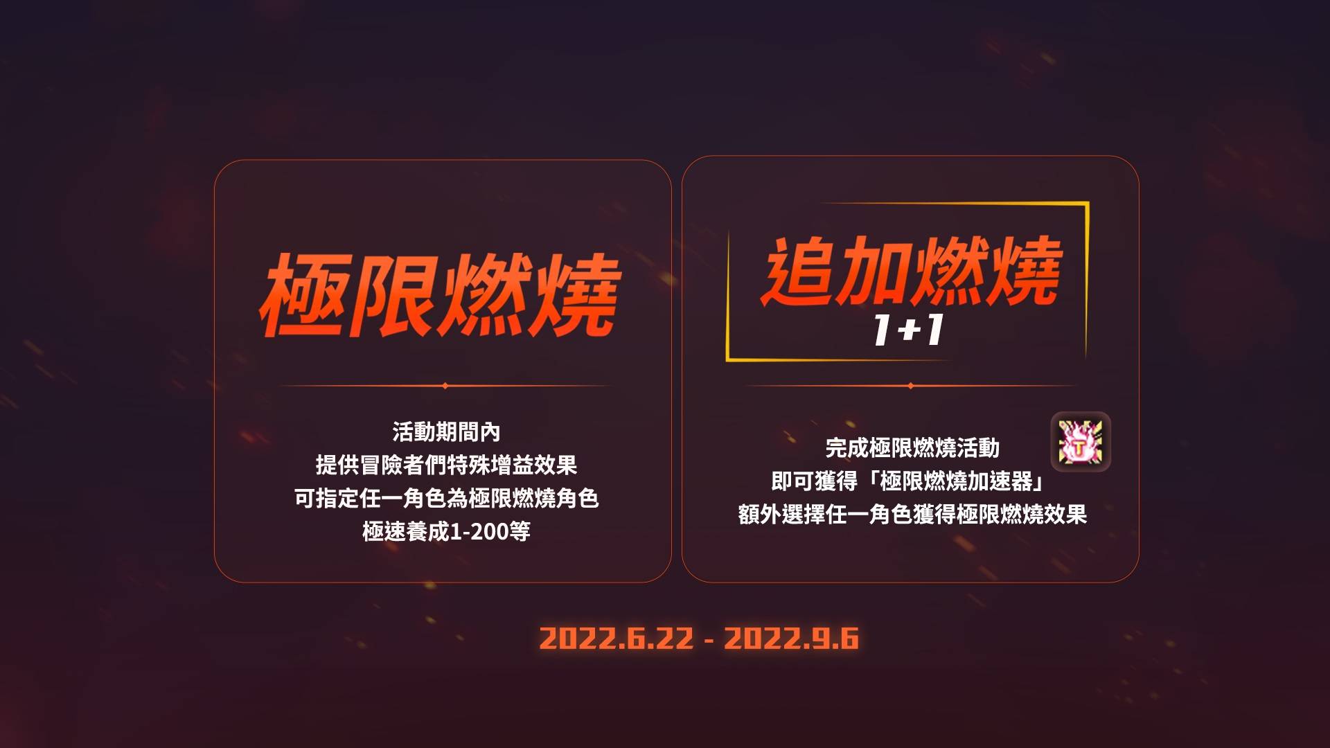 《新枫之谷》“极限燃烧1+1” 快速升等！