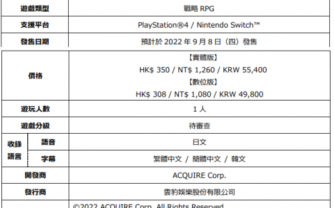 PS4/NiS 《剑与魔法与学园任务》 决定于 2022 年 9 月 8 日推出！