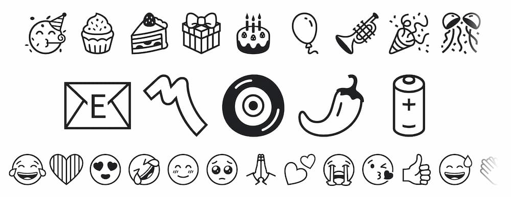 谷歌 Noto Emoji 免费字体下载，超过3000种简约表情符号1